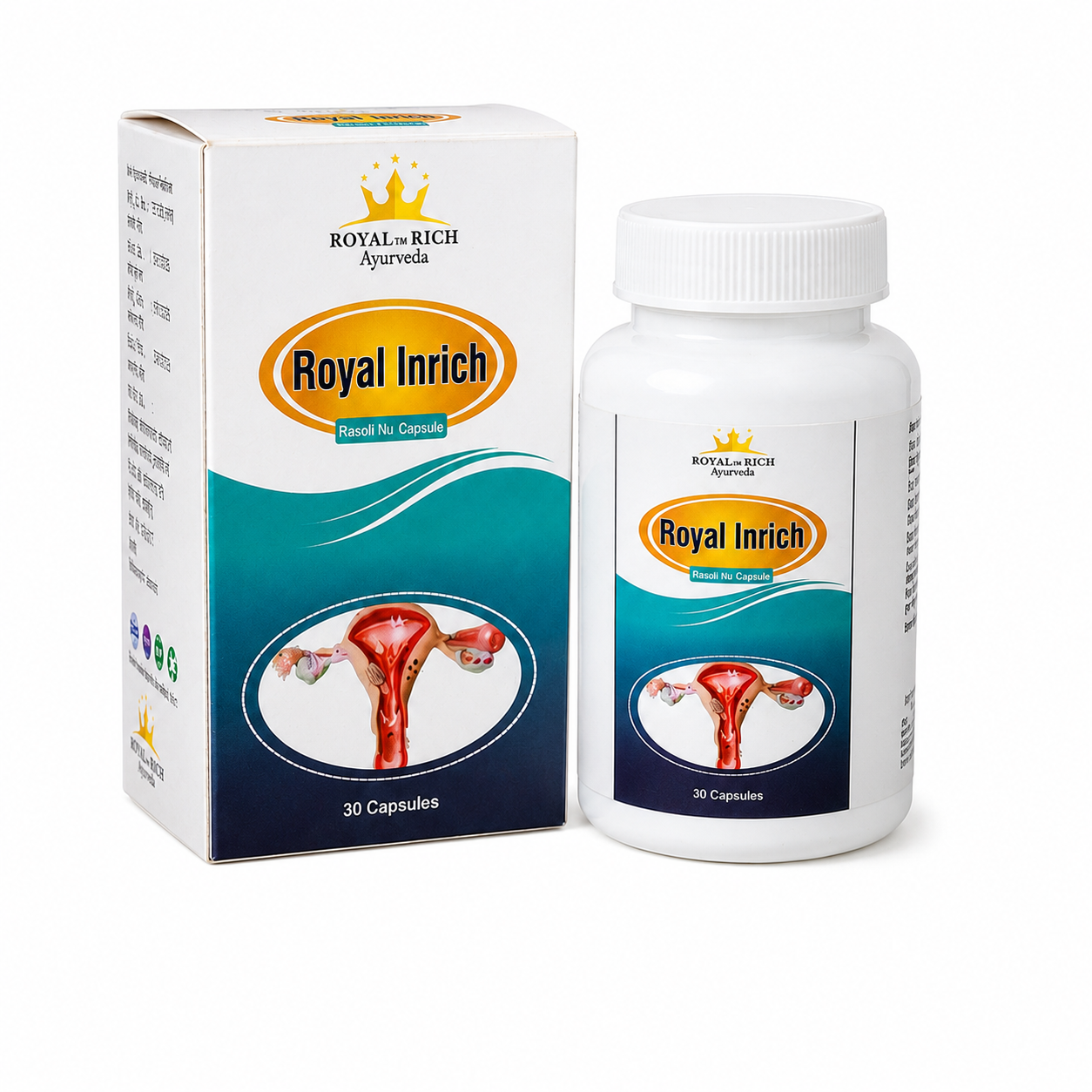 Royal In Rich Rasoli Nil Capsules – Ayurvedic Women's Wellness Capsules for Uterine Health | 30 Capsules