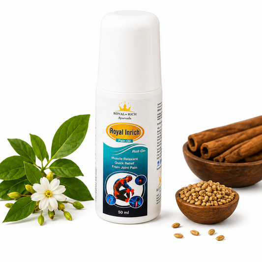 Royal In Rich Pain Oil Roll On – Ayurvedic Muscle & Joint Pain Relief Oil | 50ml