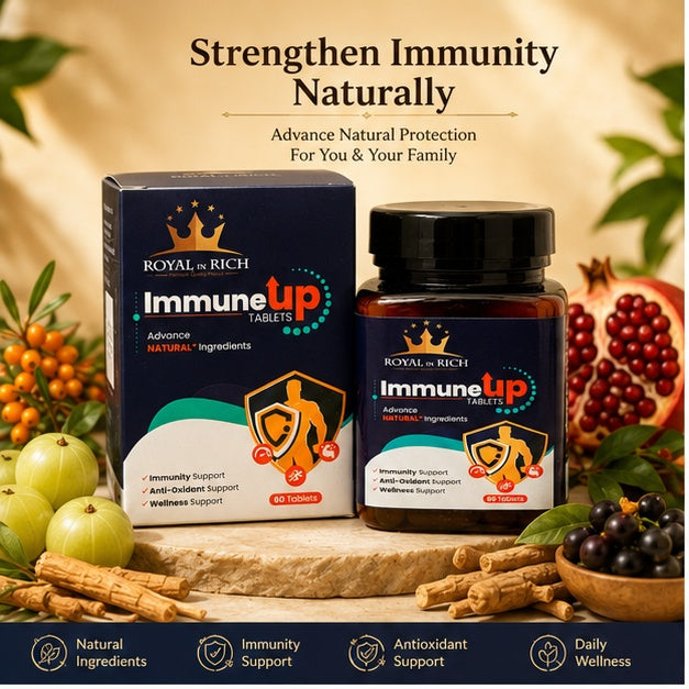 Royal In Rich ImmuneUp Tablets – Natural Immunity Booster with Ayurvedic Ingredients | 60 Tablets