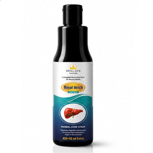 Royal In Rich Herbal Liver Syrup – Ayurvedic Liver Tonic for Digestion, Detox & Appetite Support | 450ml + 50ml Extra