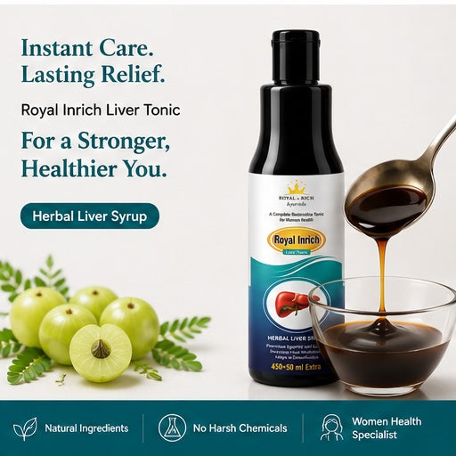 Royal In Rich Herbal Liver Syrup – Ayurvedic Liver Tonic for Digestion, Detox & Appetite Support | 450ml + 50ml Extra