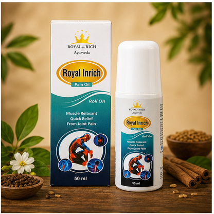 Royal In Rich Pain Oil Roll On – Ayurvedic Muscle & Joint Pain Relief Oil | 50ml