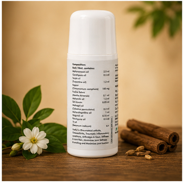 Royal In Rich Pain Oil Roll On – Ayurvedic Muscle & Joint Pain Relief Oil | 50ml