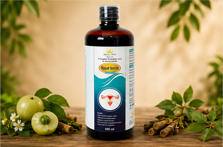 Royal In Rich Uterine Tonic – Ayurvedic Women's Health Syrup for Hormonal Balance & Reproductive Wellness | 500ml